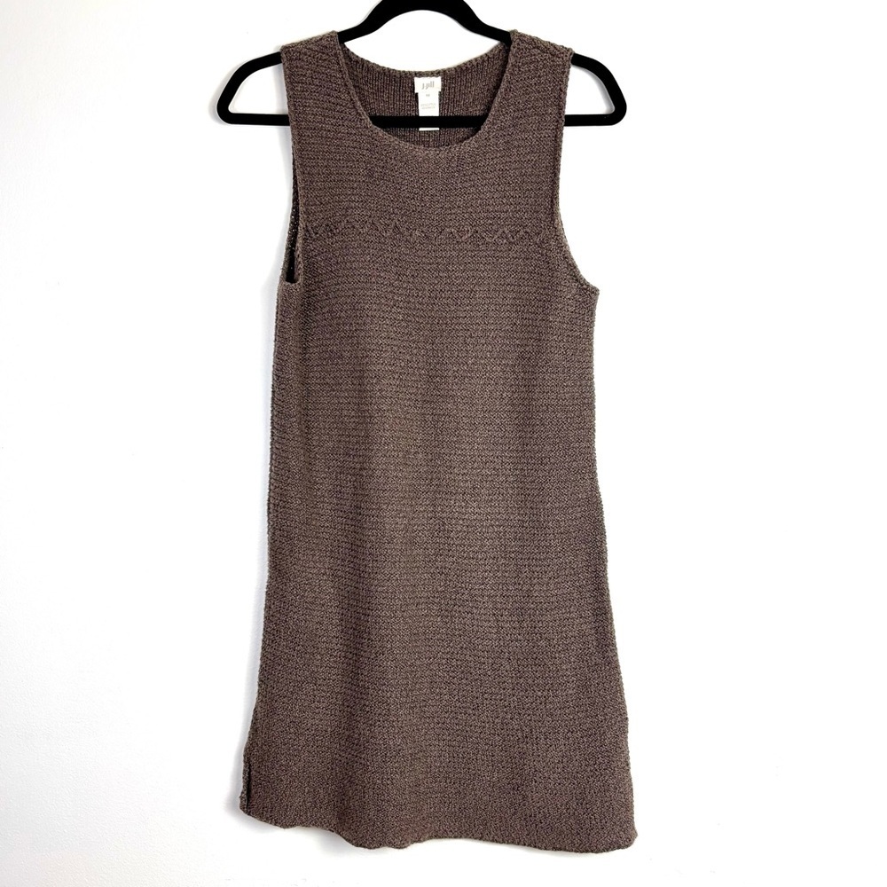 J Jill Vintage 90s knit cotton dress brown medium boho festival minimal